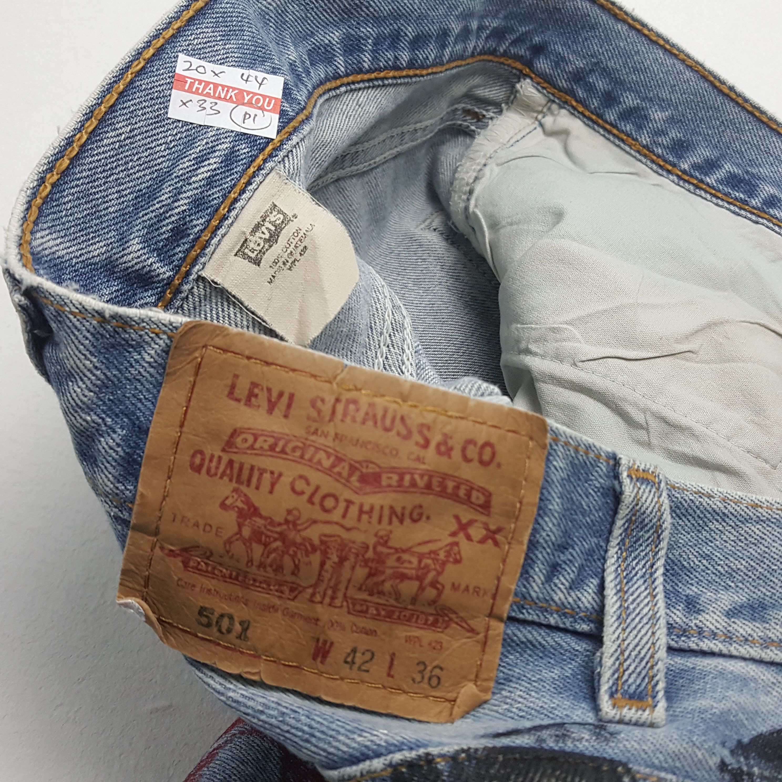 Levi's × Vintage Vintage Levi's 501 art streetwear style denim jeans Size US 40 / EU 56 - 9 Thumbnail