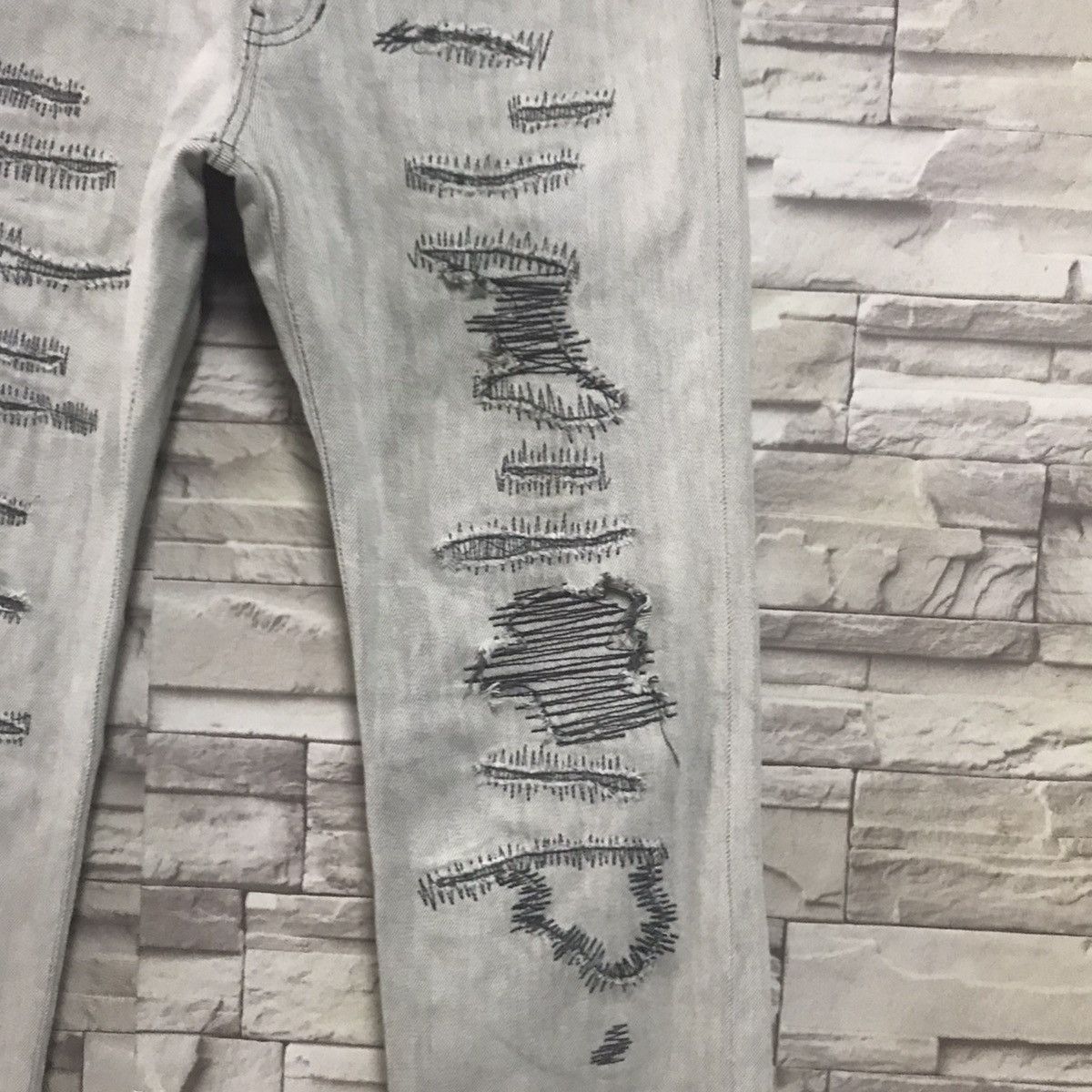 semanticdesign Semantic Design Distressed Denim Jeans Size US 32 / EU 48 - 8 Thumbnail