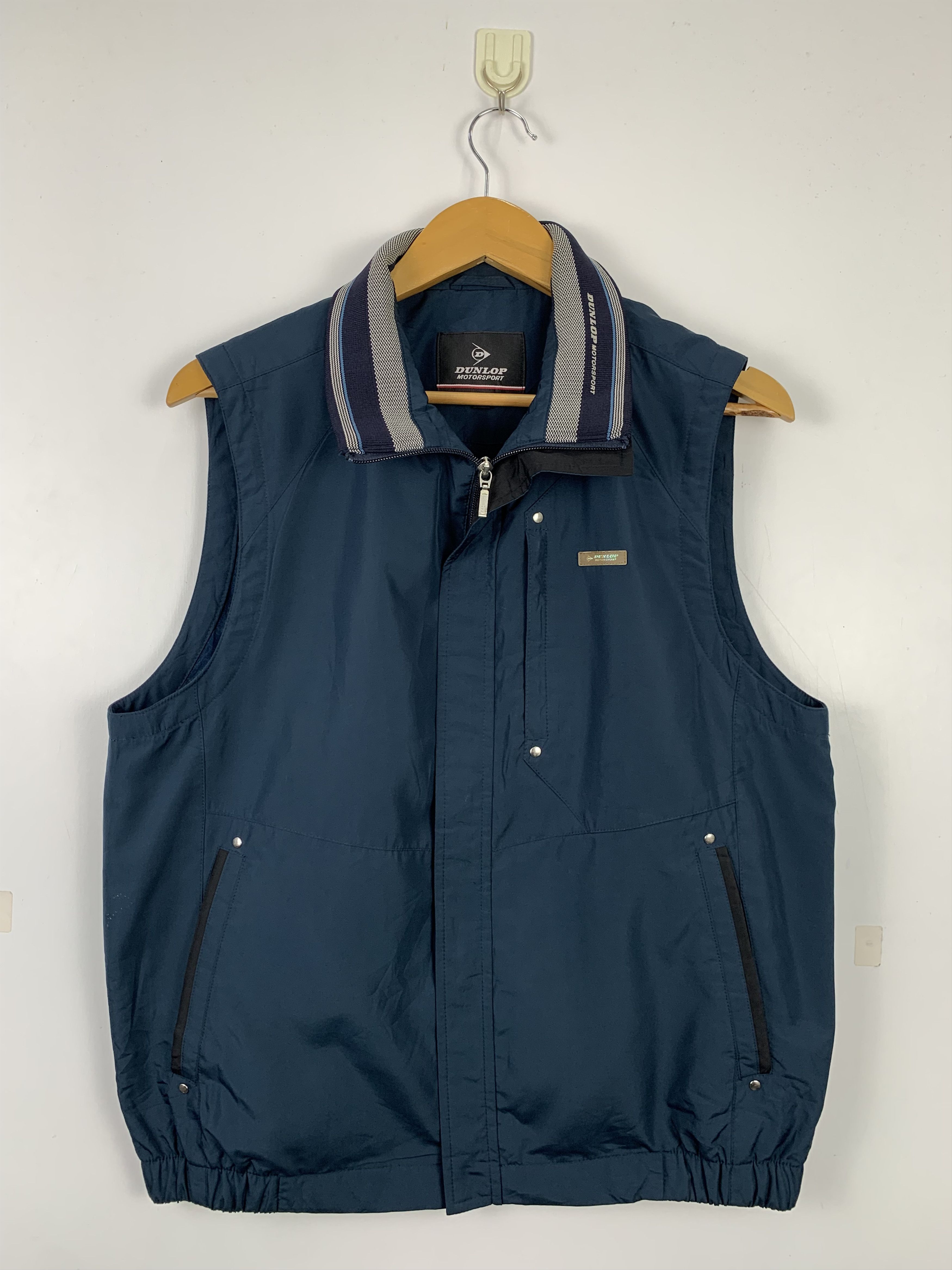 Dunlop Vintage DUNLOP Checkered Lining Zip Up Vests Size US S / EU 44-46 / 1 - 1 Thumbnail