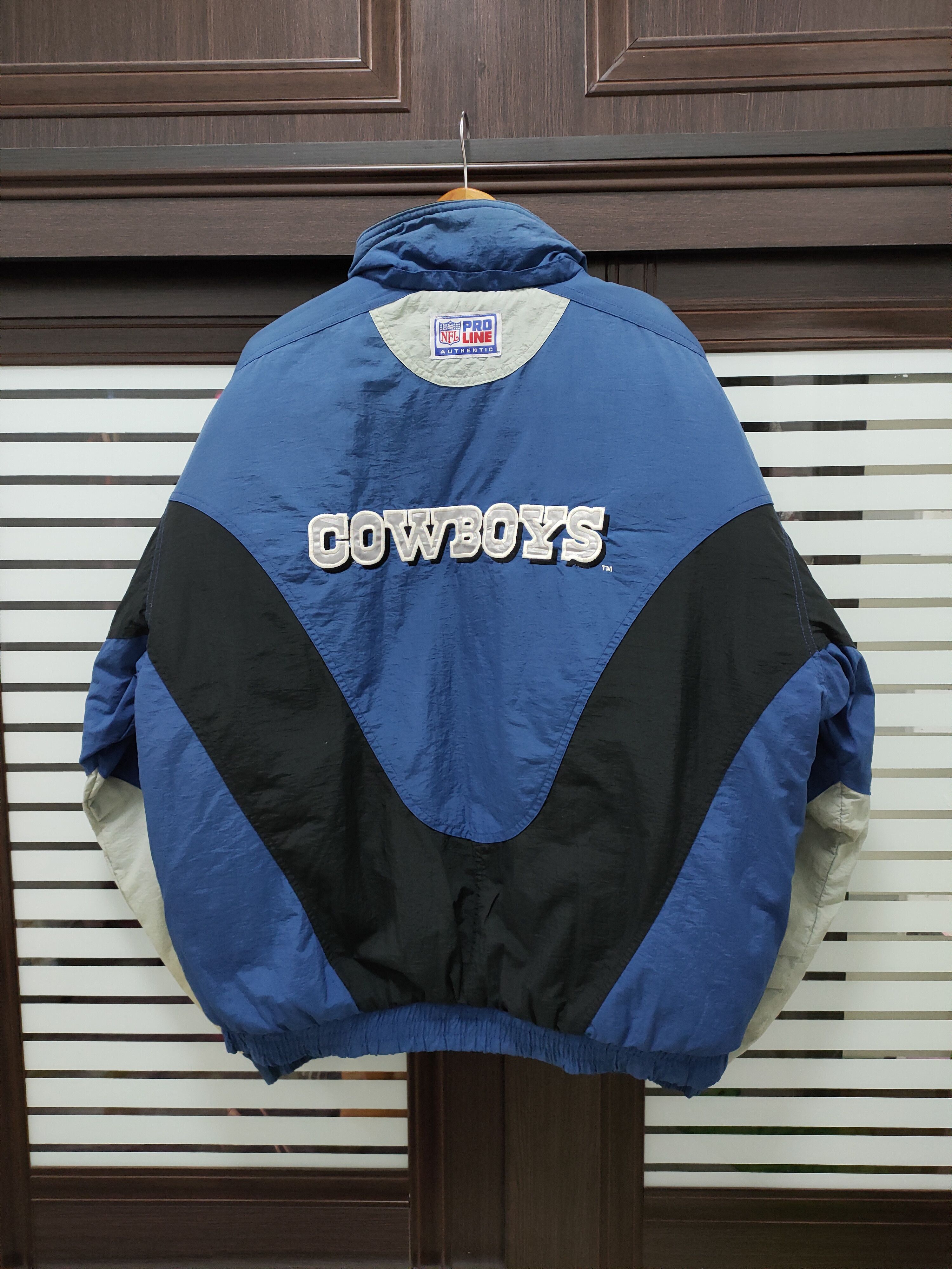 NFL 🔥Vintage Dallas Cowboys Jacket Mens Blue NFL Pro Line 90s🔥 Size US L / EU 52-54 / 3 - 4 Thumbnail