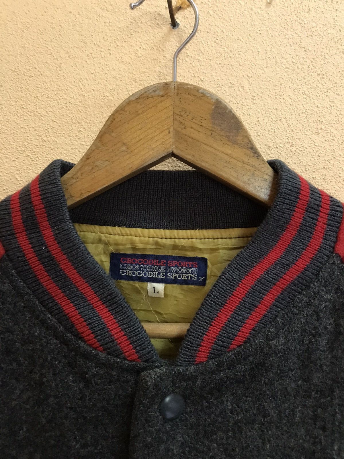 Vintage RARE CROCODILE SPORT WOOL VARSITY JACKET Size US L / EU 52-54 / 3 - 5 Thumbnail