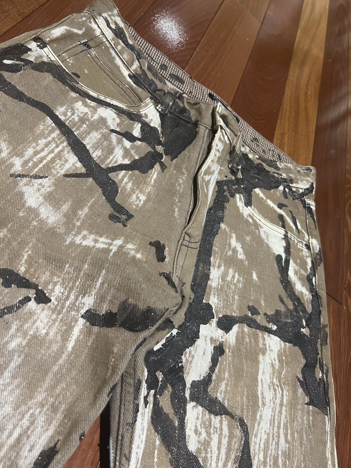 Yoshiyuki Konishi Paint Splatter Bleach Jeans