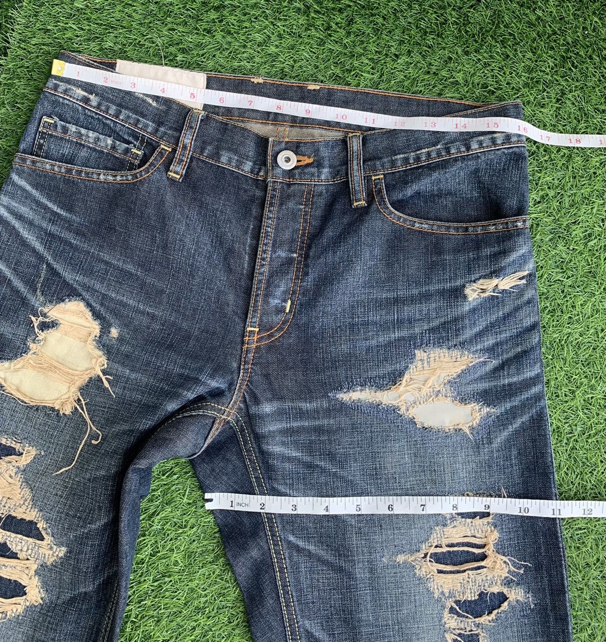 Japanese Brand Distressed Japanese Brand Denim Crushed Size US 32 / EU 48 - 15 Thumbnail