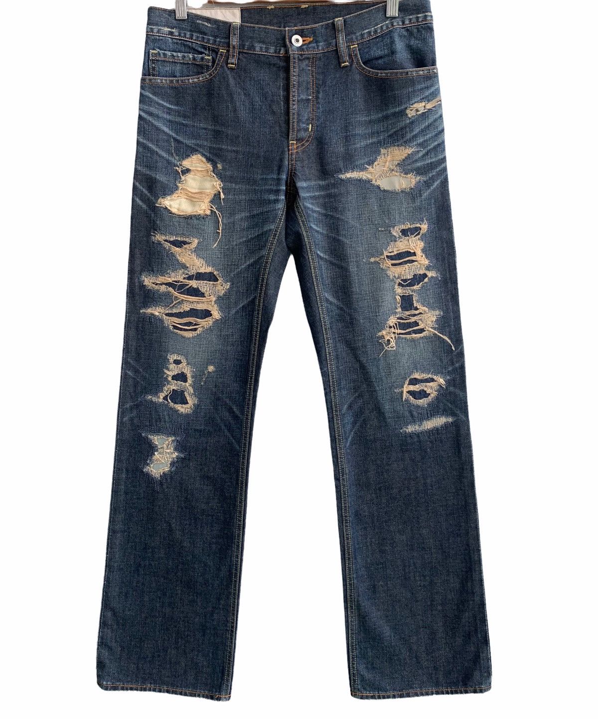 Japanese Brand Distressed Japanese Brand Denim Crushed Size US 32 / EU 48 - 2 Thumbnail