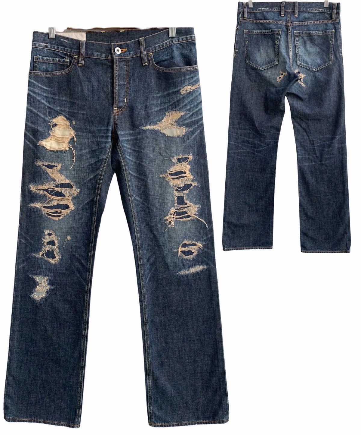 Japanese Brand Distressed Japanese Brand Denim Crushed Size US 32 / EU 48 - 1 Thumbnail