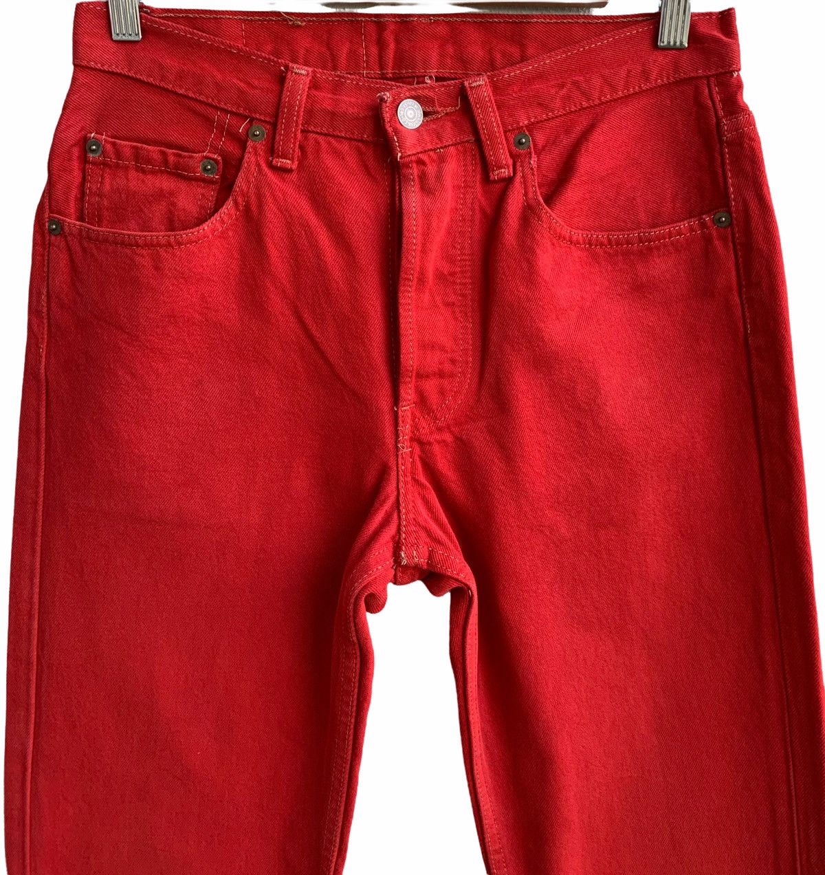 Levi's Vintage Levis 501 Red Jeans Size US 29 - 3 Thumbnail