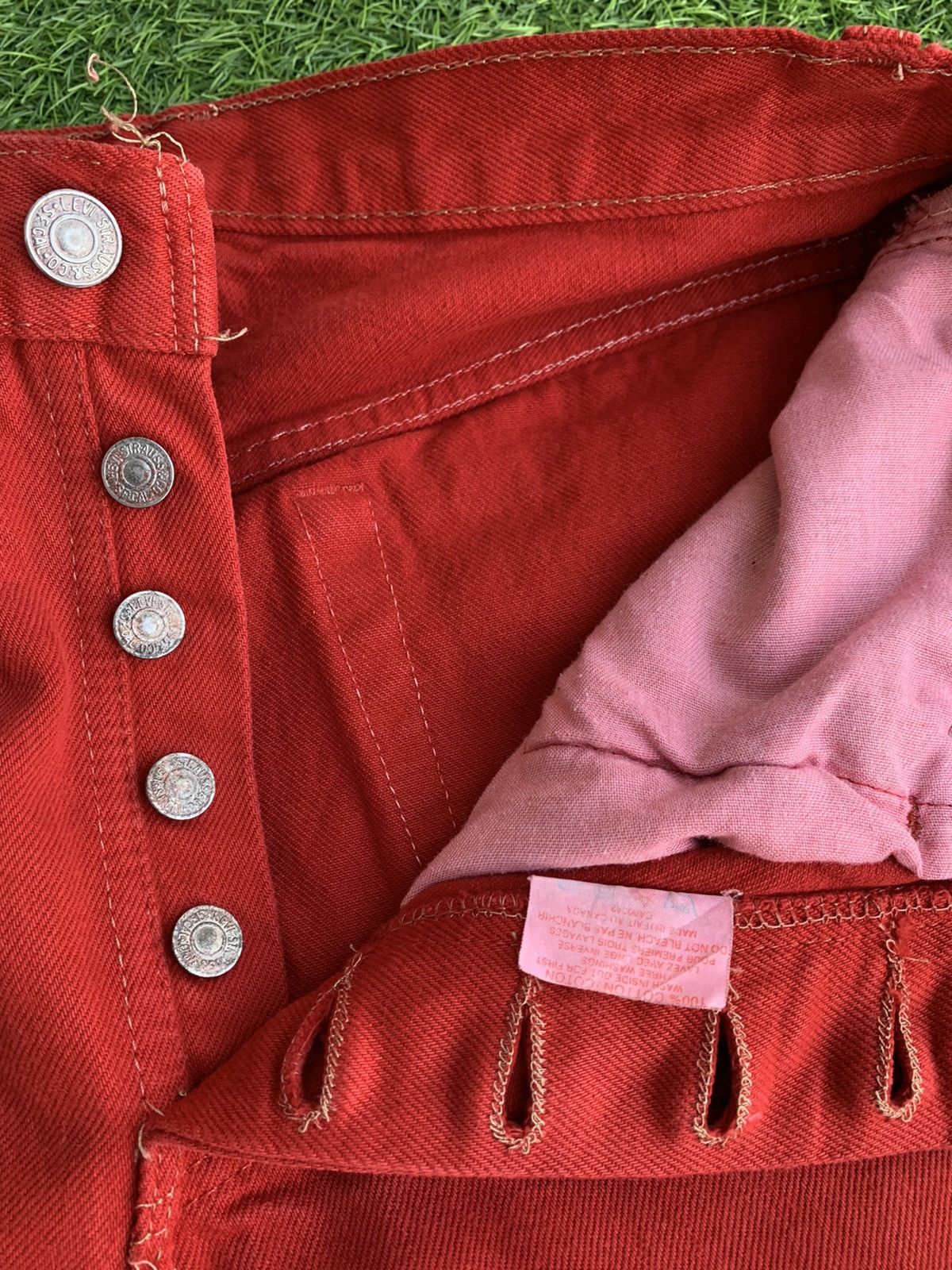 Levi's Vintage Levis 501 Red Jeans Size US 29 - 12 Thumbnail