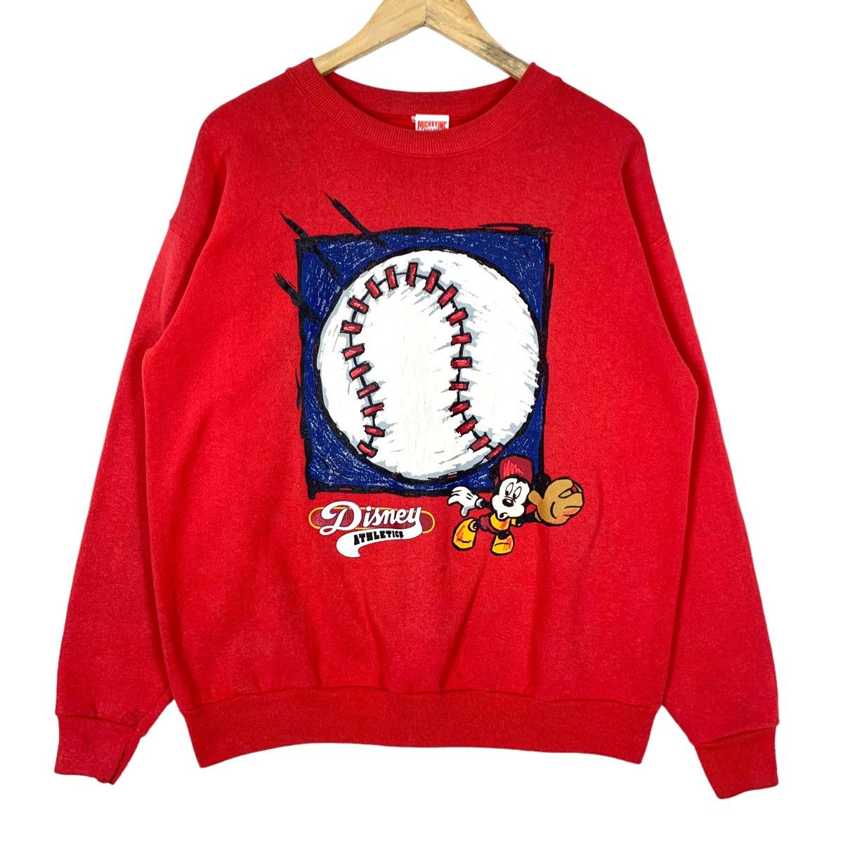 Mickey Mouse Vintage 90’s Mickey Mouse Baseball Crewneck Sweatshirt Size US M / EU 48-50 / 2 - 1 Thumbnail