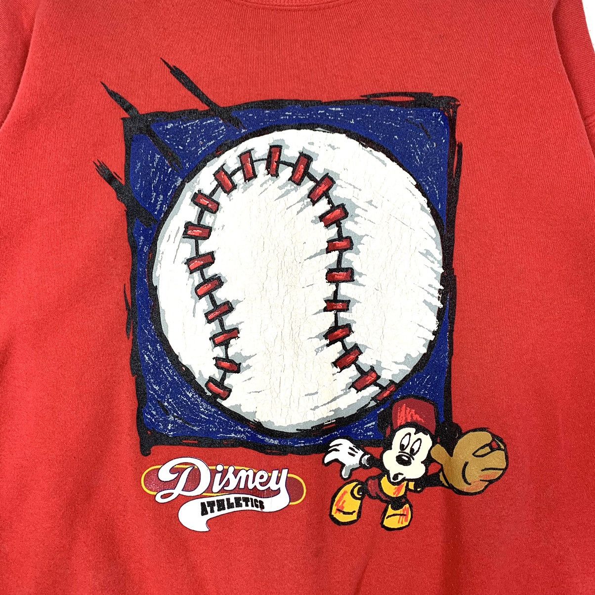Mickey Mouse Vintage 90’s Mickey Mouse Baseball Crewneck Sweatshirt Size US M / EU 48-50 / 2 - 2 Thumbnail