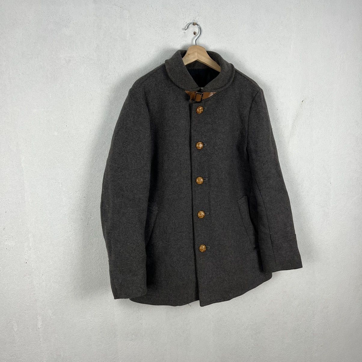 Japanese Brand BUTTON WOOL JACKET SHIPS JET BLUE INSPIRED ISSEY MIYAKE Size US L / EU 52-54 / 3 - 2 Thumbnail