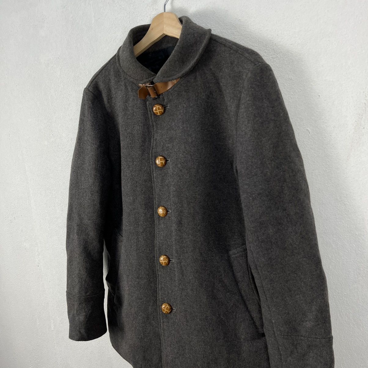 Japanese Brand BUTTON WOOL JACKET SHIPS JET BLUE INSPIRED ISSEY MIYAKE Size US L / EU 52-54 / 3 - 4 Thumbnail