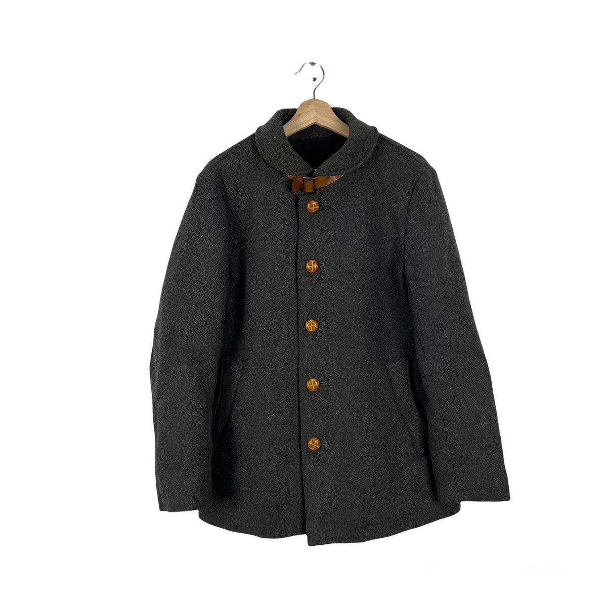 Japanese Brand BUTTON WOOL JACKET SHIPS JET BLUE INSPIRED ISSEY MIYAKE Size US L / EU 52-54 / 3 - 1 Thumbnail