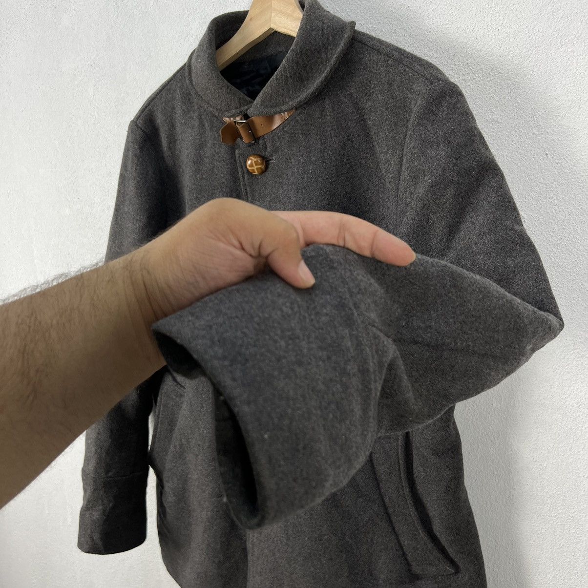 Japanese Brand BUTTON WOOL JACKET SHIPS JET BLUE INSPIRED ISSEY MIYAKE Size US L / EU 52-54 / 3 - 6 Thumbnail