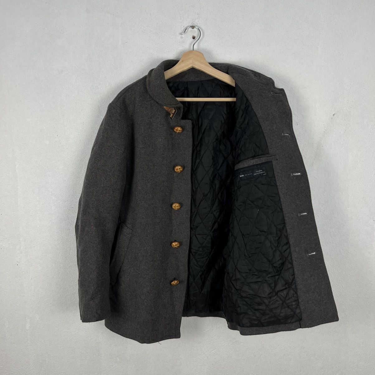 Japanese Brand BUTTON WOOL JACKET SHIPS JET BLUE INSPIRED ISSEY MIYAKE Size US L / EU 52-54 / 3 - 9 Thumbnail