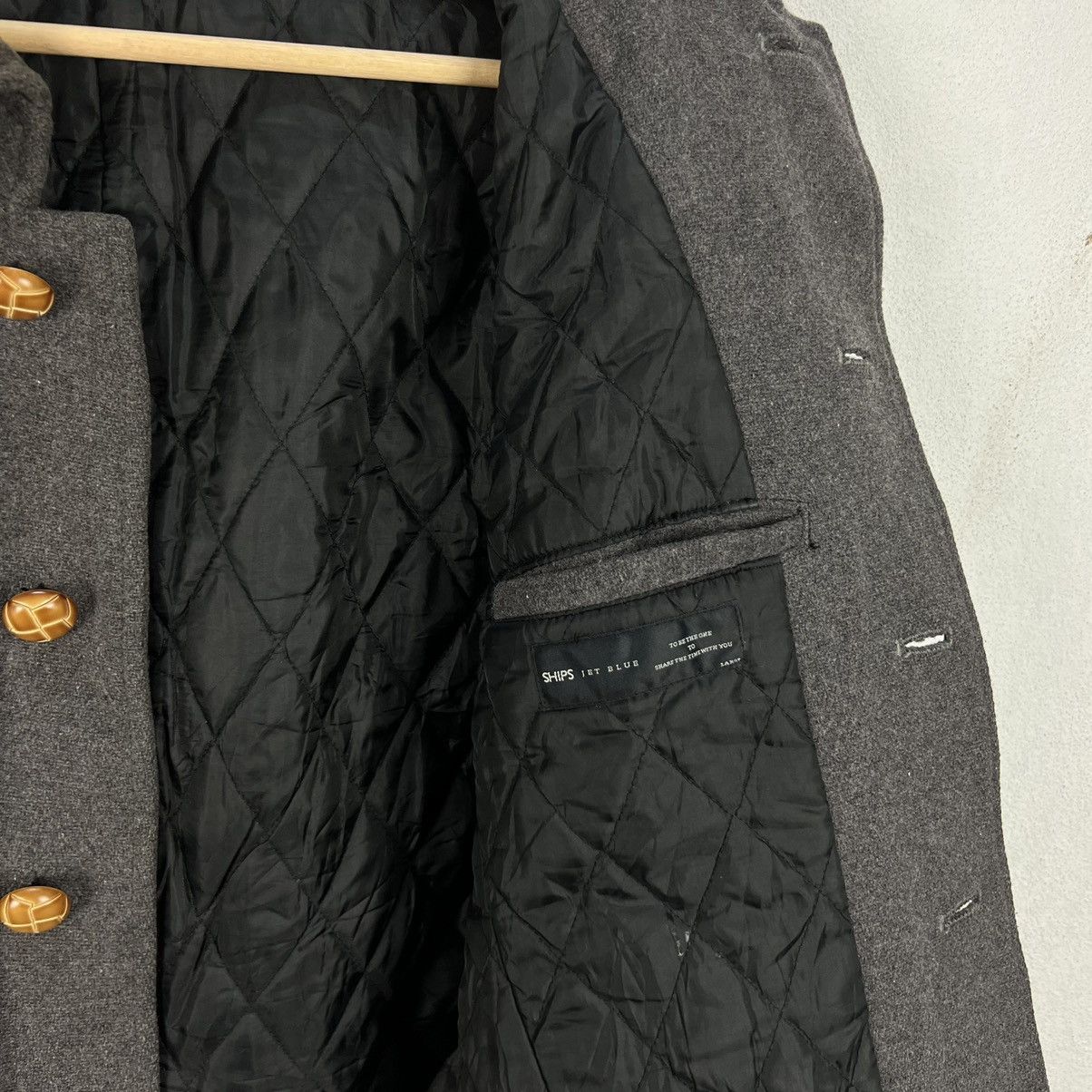 Japanese Brand BUTTON WOOL JACKET SHIPS JET BLUE INSPIRED ISSEY MIYAKE Size US L / EU 52-54 / 3 - 10 Thumbnail