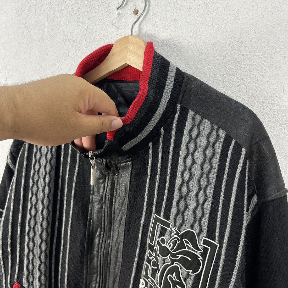 Japanese Brand VINTAGE PAGELO STRIPED VARSITY JACKET BIG LOGO Size US L / EU 52-54 / 3 - 7 Thumbnail