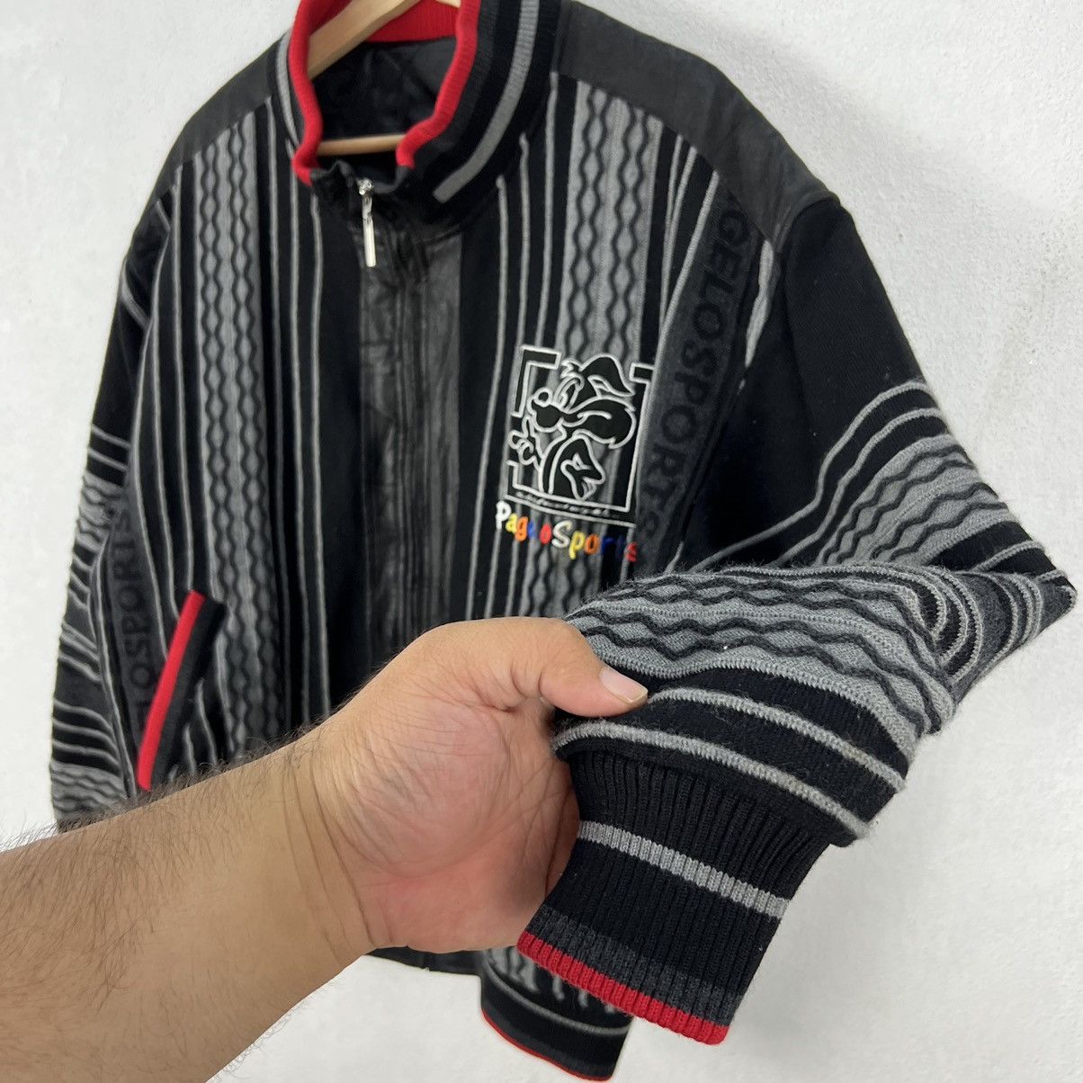 Japanese Brand VINTAGE PAGELO STRIPED VARSITY JACKET BIG LOGO Size US L / EU 52-54 / 3 - 9 Thumbnail