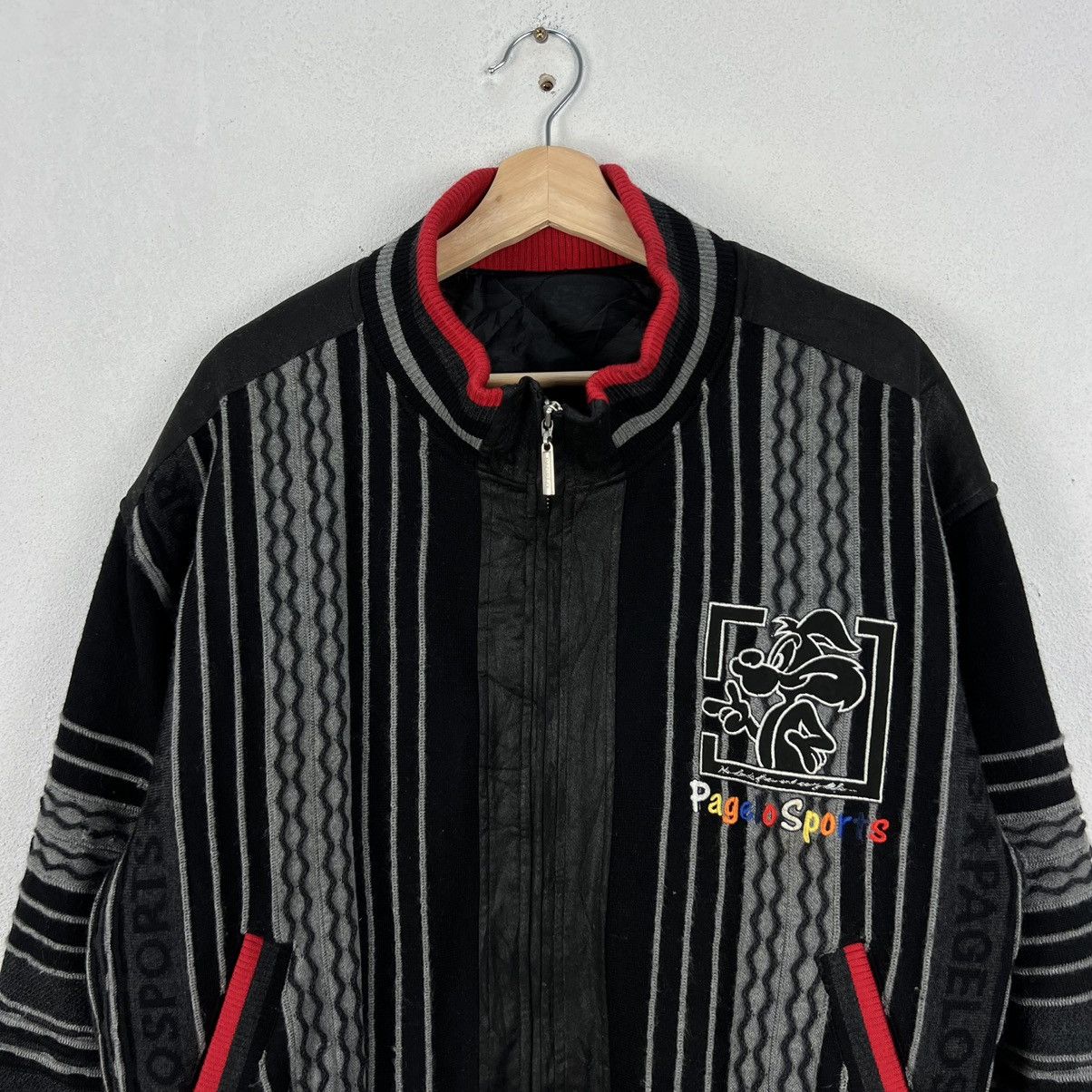 Japanese Brand VINTAGE PAGELO STRIPED VARSITY JACKET BIG LOGO Size US L / EU 52-54 / 3 - 3 Thumbnail