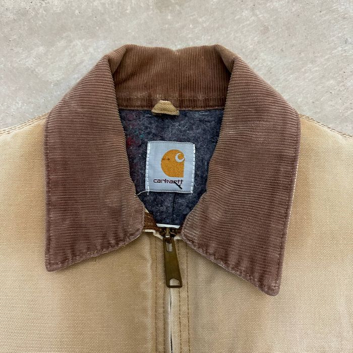 Vintage 80s Faded Tan Brown Carhartt Detroit Work Jacket L N11 | Grailed