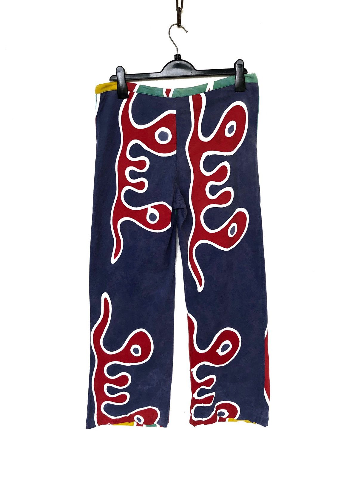 Japanese Brand RARE‼️Aztec 🇯🇵 Fabric Abstract Color Drawstring Pant Size US 34 / EU 50 - 3 Thumbnail