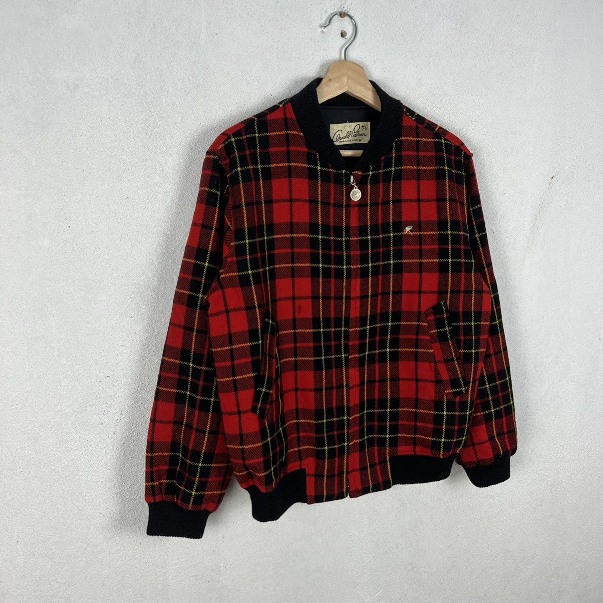 Japanese Brand VINTAGE ARNOLD PALMER BOMBER JACKET TARTAN DESIGN PUNK STYLE Size US M / EU 48-50 / 2 - 2 Thumbnail