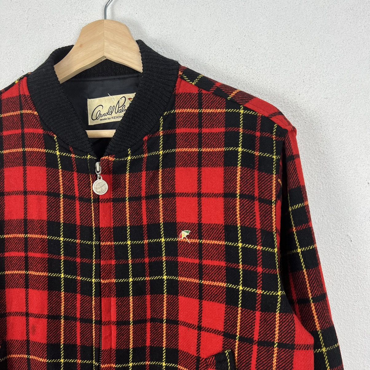 Japanese Brand VINTAGE ARNOLD PALMER BOMBER JACKET TARTAN DESIGN PUNK STYLE Size US M / EU 48-50 / 2 - 3 Thumbnail