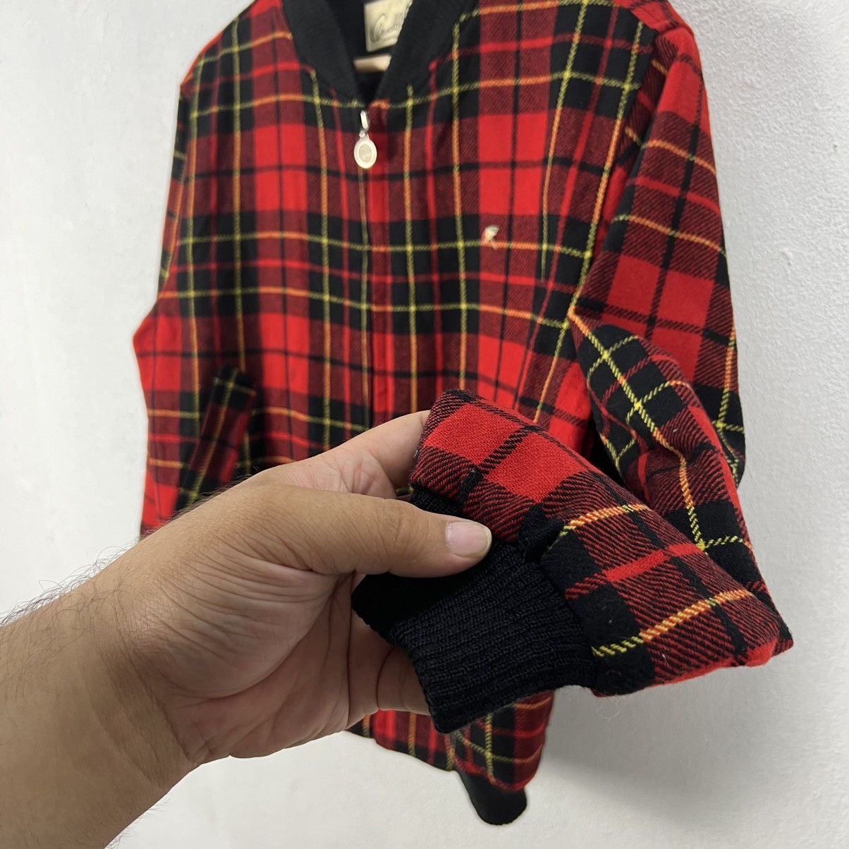 Japanese Brand VINTAGE ARNOLD PALMER BOMBER JACKET TARTAN DESIGN PUNK STYLE Size US M / EU 48-50 / 2 - 6 Thumbnail