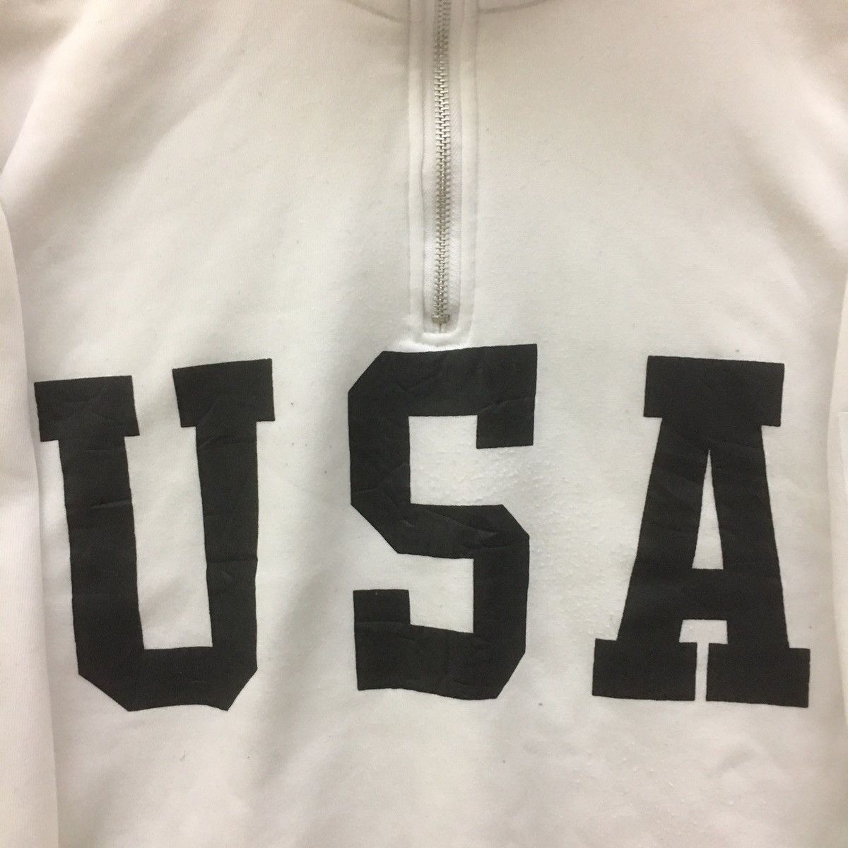 Japanese Brand Vintage USA Halfzip Biglogo USA patches American Flag Size US S / EU 44-46 / 1 - 5 Thumbnail