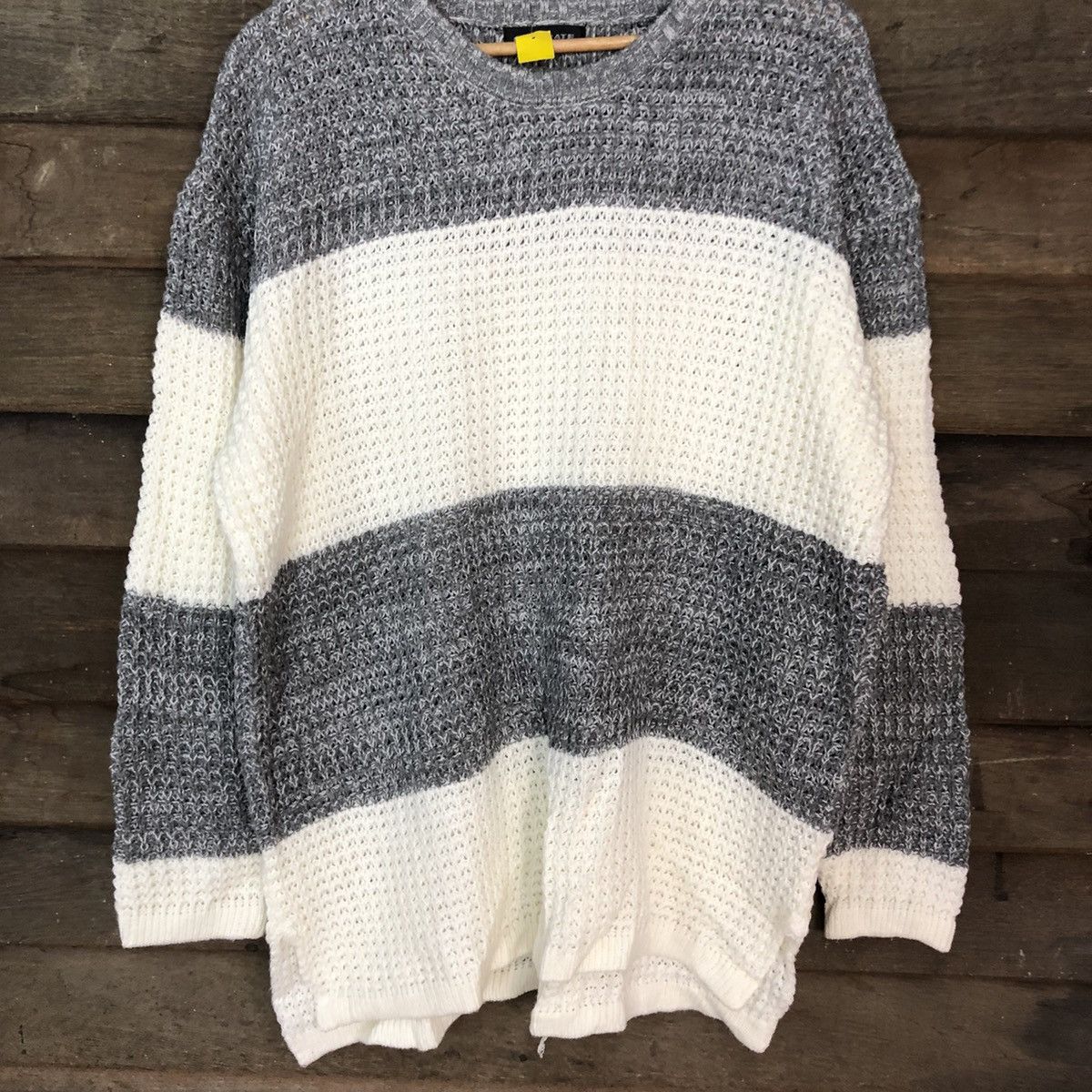 Vintage Generate White Grey Soft Fur Shaggy Knitwear #3952 Size US XL / EU 56 / 4 - 8 Thumbnail