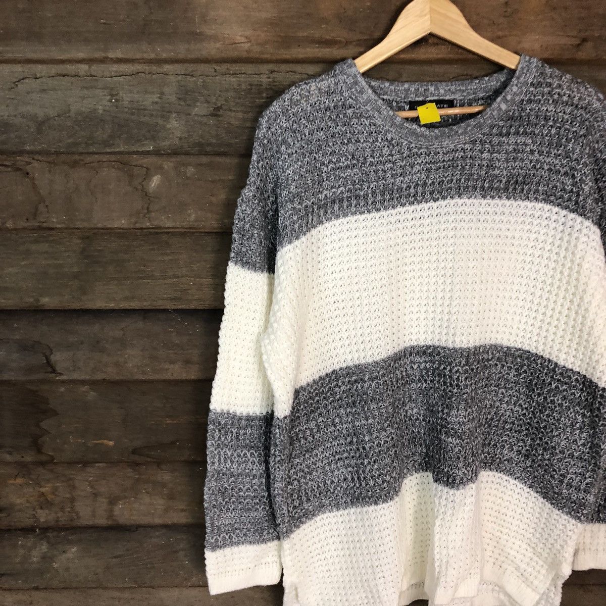 Vintage Generate White Grey Soft Fur Shaggy Knitwear #3952 Size US XL / EU 56 / 4 - 7 Thumbnail
