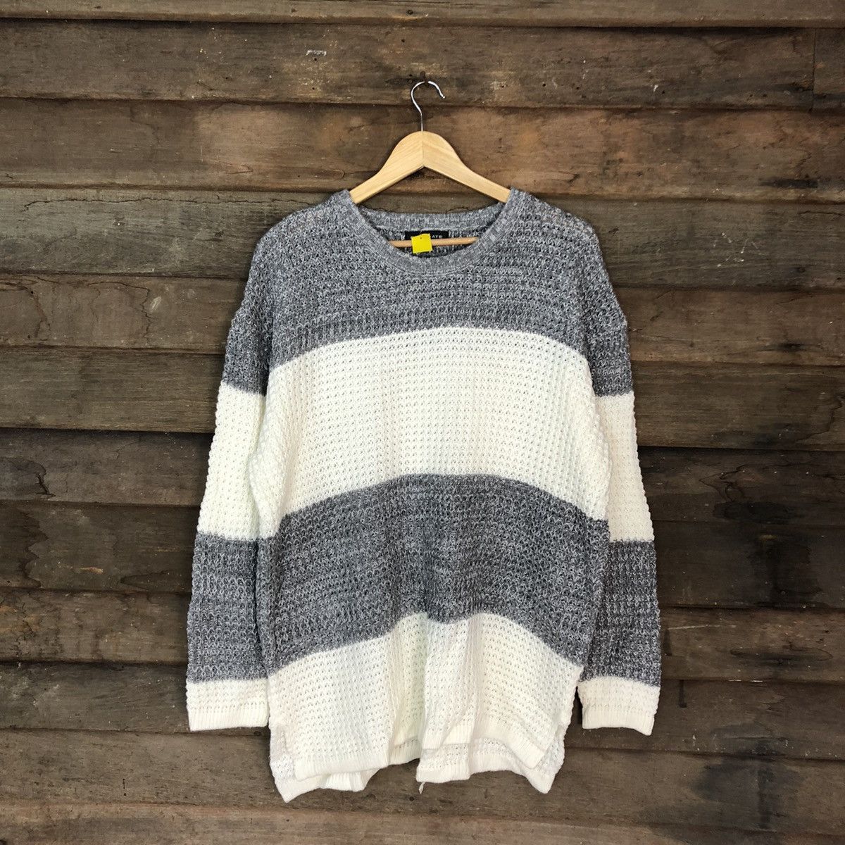 Vintage Generate White Grey Soft Fur Shaggy Knitwear #3952 Size US XL / EU 56 / 4 - 1 Thumbnail