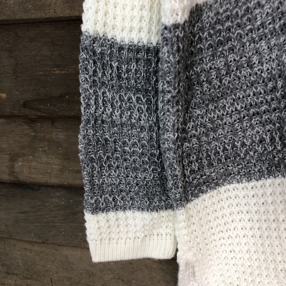 Vintage Generate White Grey Soft Fur Shaggy Knitwear #3952 Size US XL / EU 56 / 4 - 6 Thumbnail