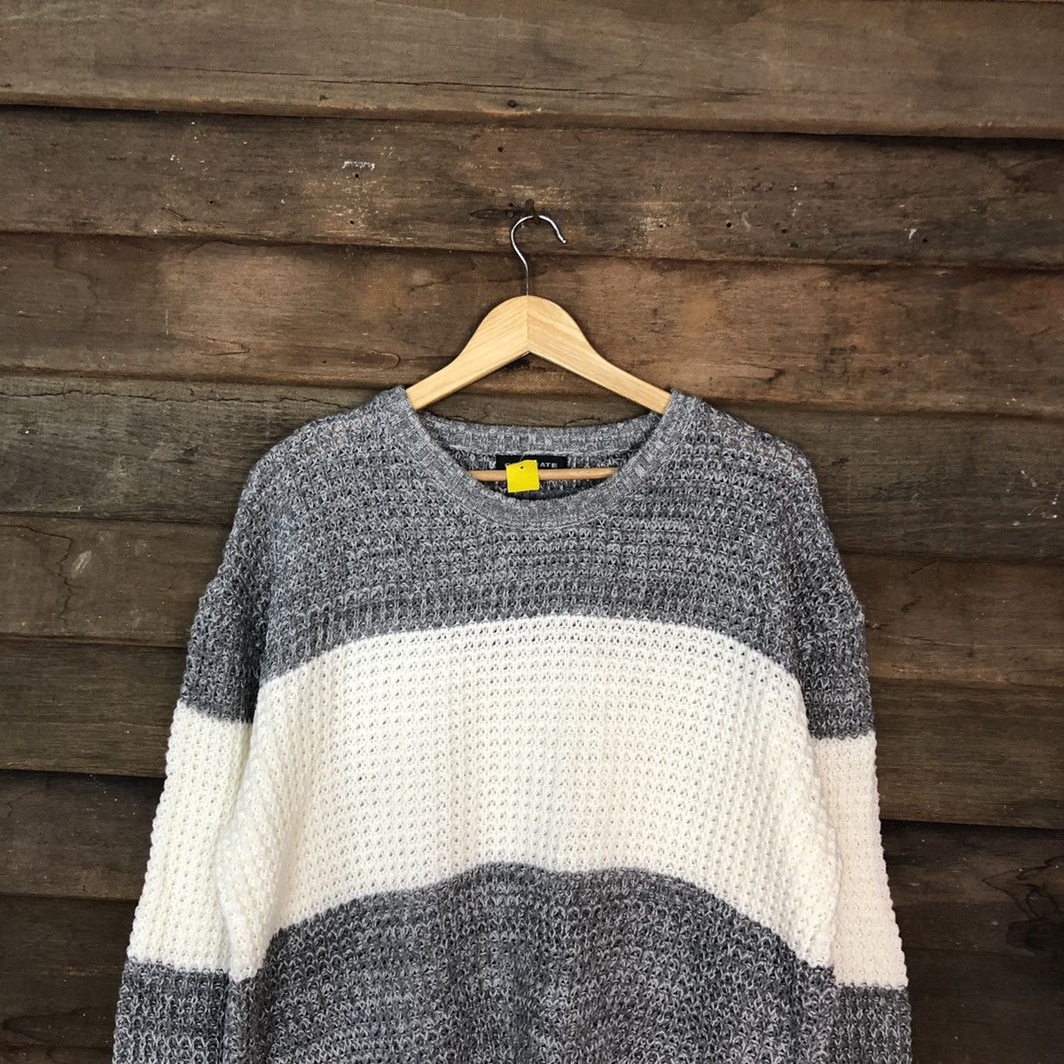 Vintage Generate White Grey Soft Fur Shaggy Knitwear #3952 Size US XL / EU 56 / 4 - 2 Thumbnail