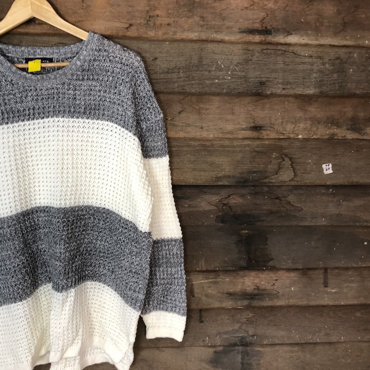 Vintage Generate White Grey Soft Fur Shaggy Knitwear #3952 Size US XL / EU 56 / 4 - 5 Thumbnail