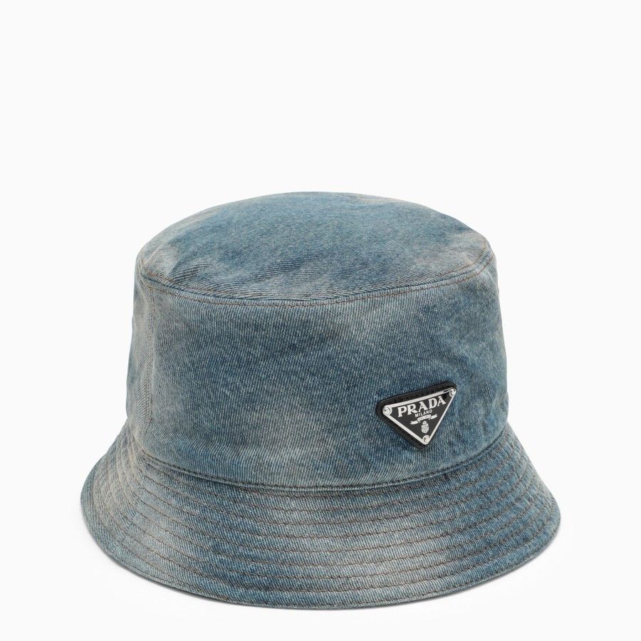image of Prada O1D2Blof0623 Hats In Light Blue, Men's