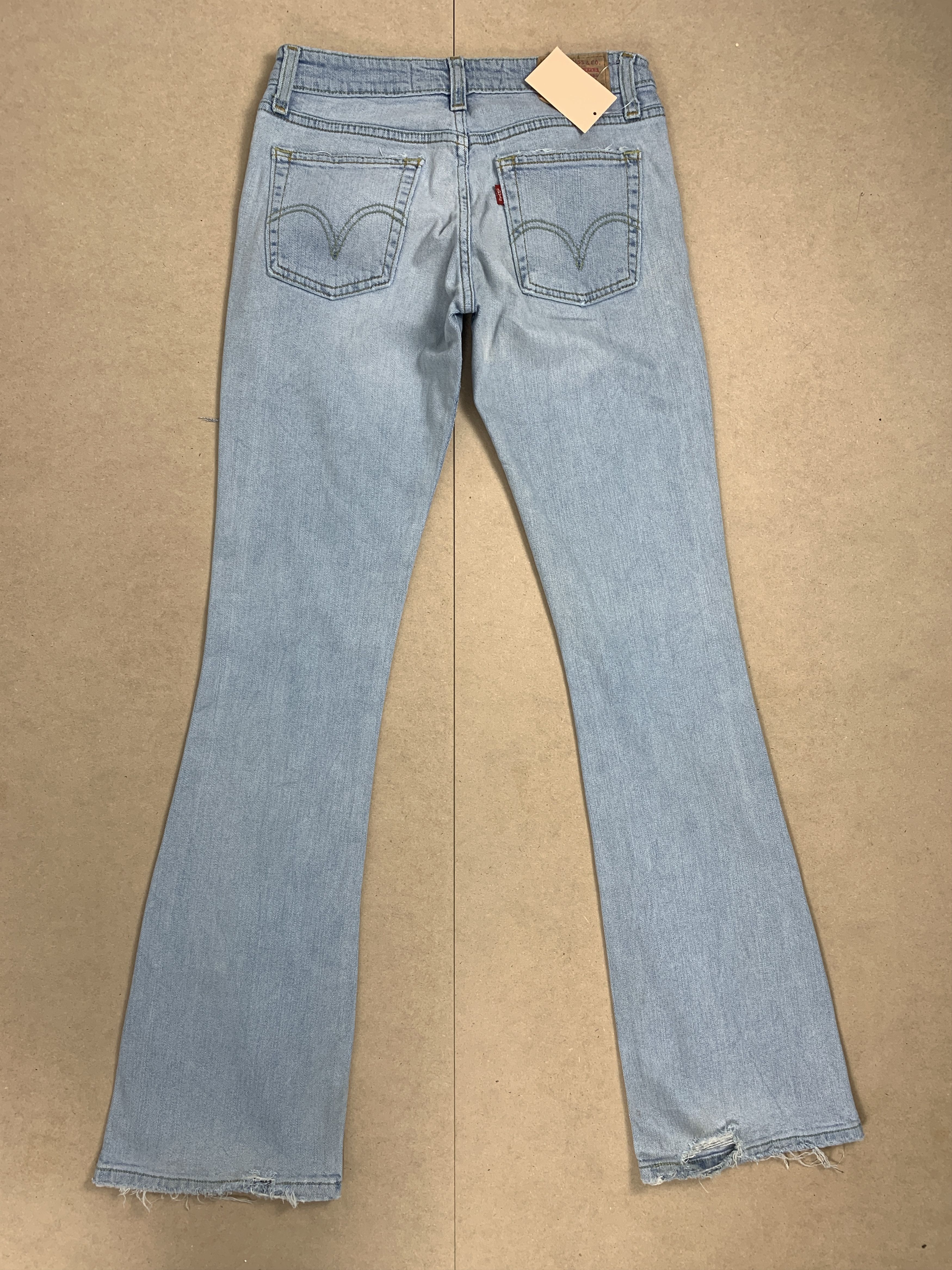 Levi's Vintage Levis 318 Bootcut Distressed Light Wash Jeans P0179 Size 27" / US 4 / IT 40 - 6 Thumbnail