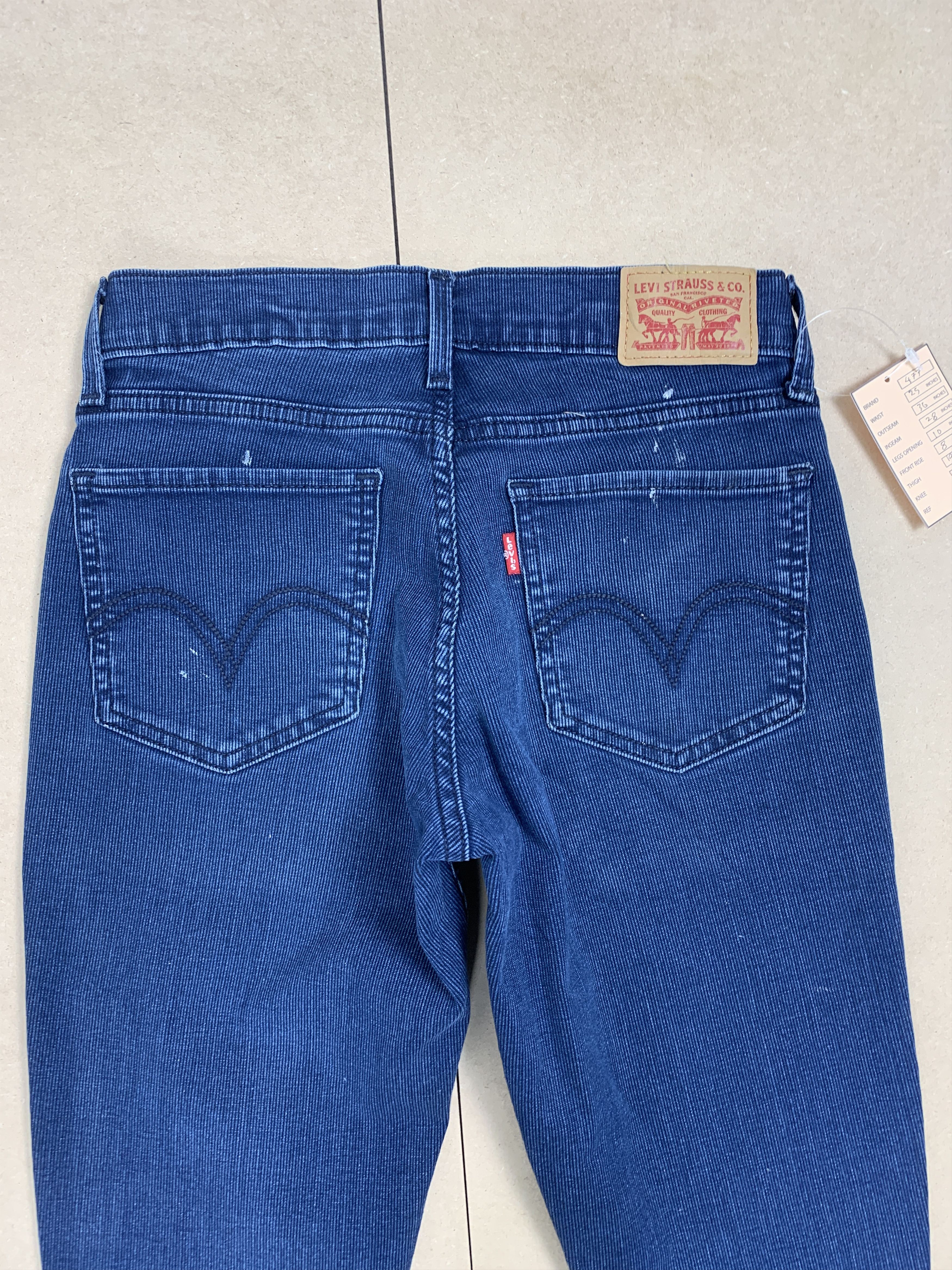 Levi's Vintage Levi's 477 Slim Stretch Front Pocket Jeans Size 25" / US 0 / IT 36 - 6 Thumbnail