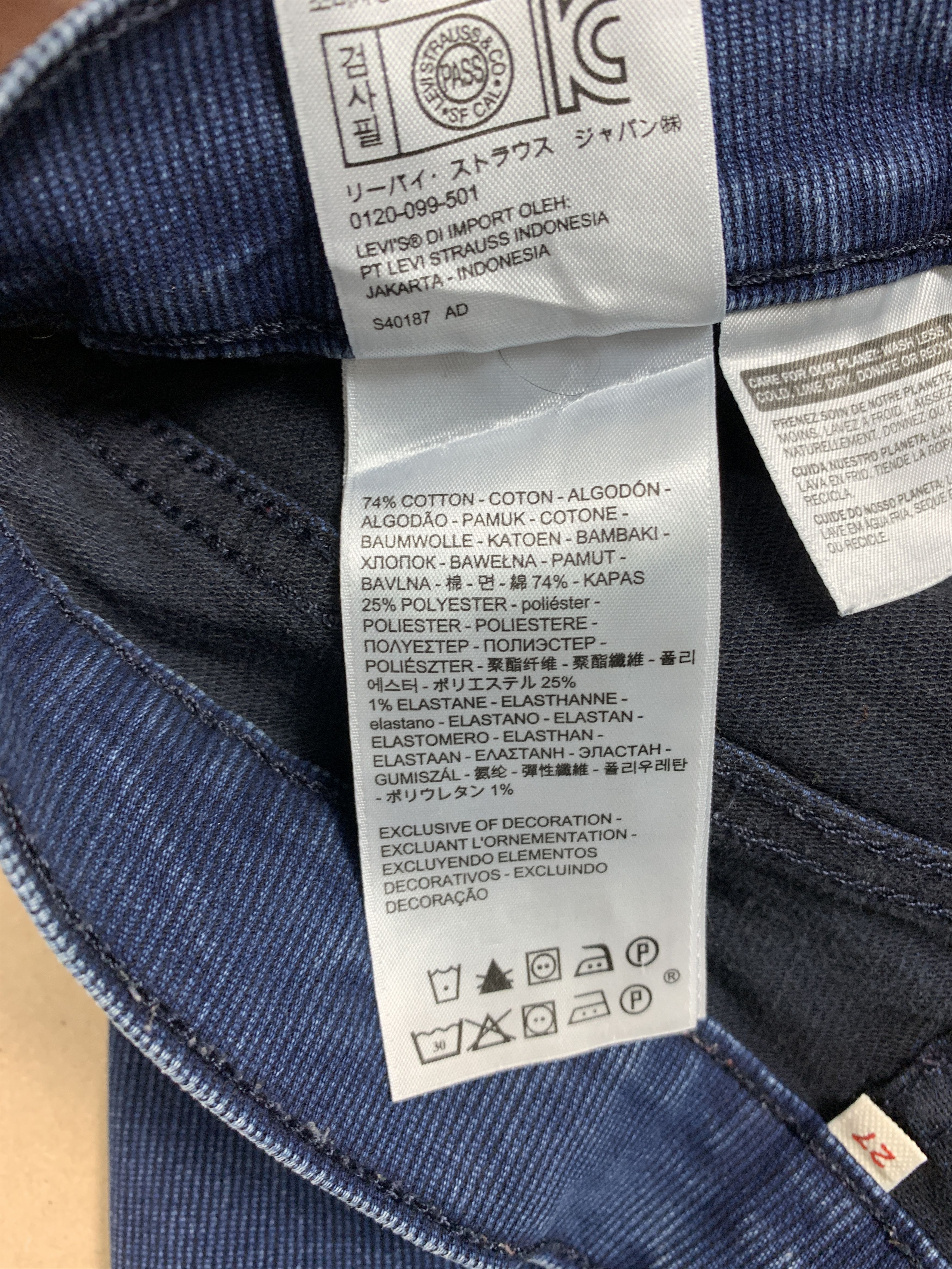 Levi's Vintage Levi's 477 Slim Stretch Front Pocket Jeans Size 25" / US 0 / IT 36 - 14 Thumbnail