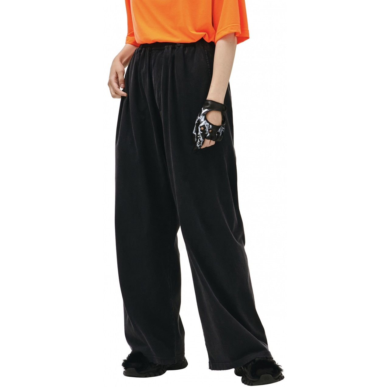 image of Balenciaga Vintage Jersey Regular Pant in Black, Men's (Size 30)