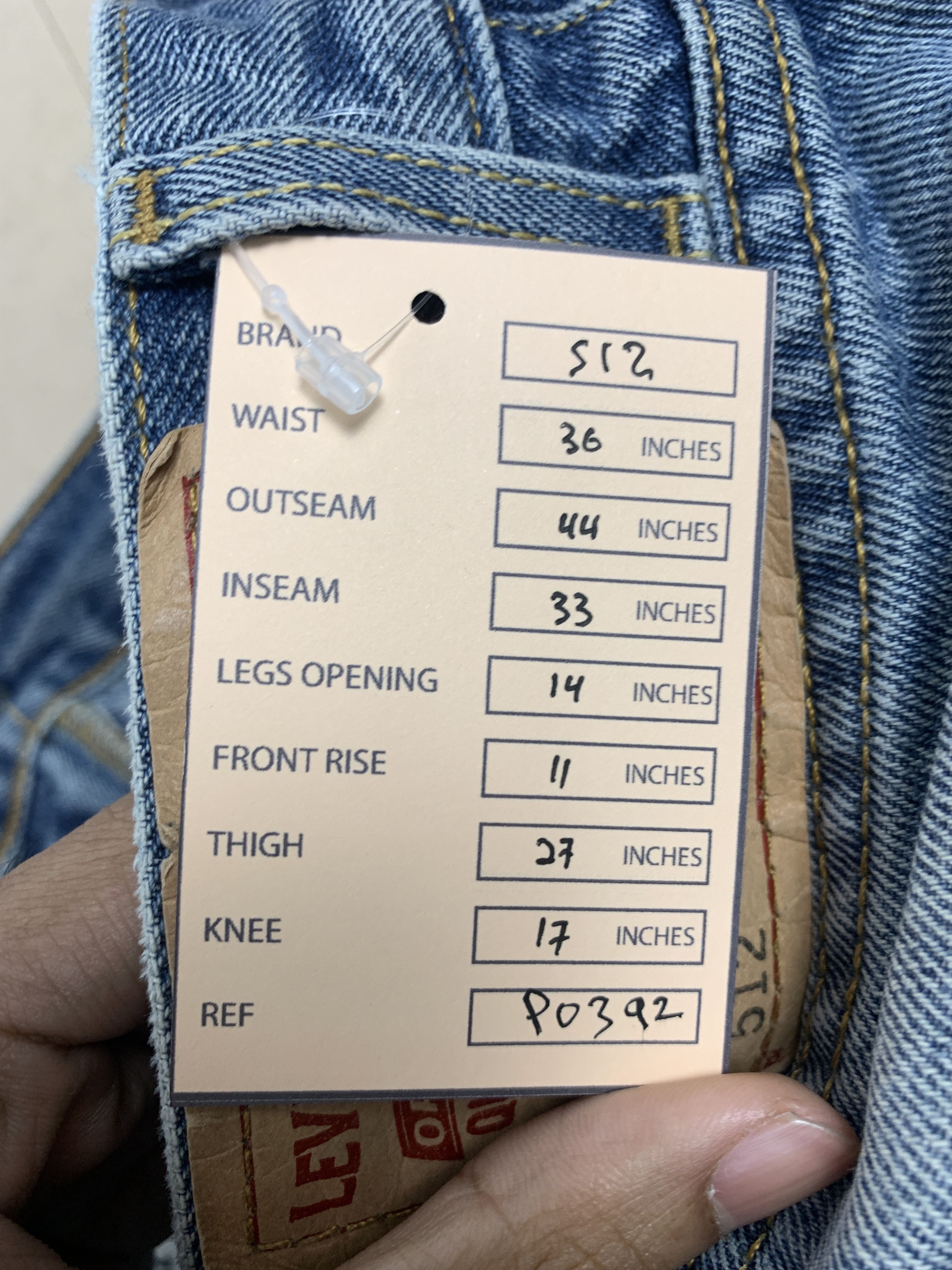 Levi's Vintage Levis 512 Slim Fit Distressed Faded Mid Wash Jeans Size US 36 / EU 52 - 19 Thumbnail