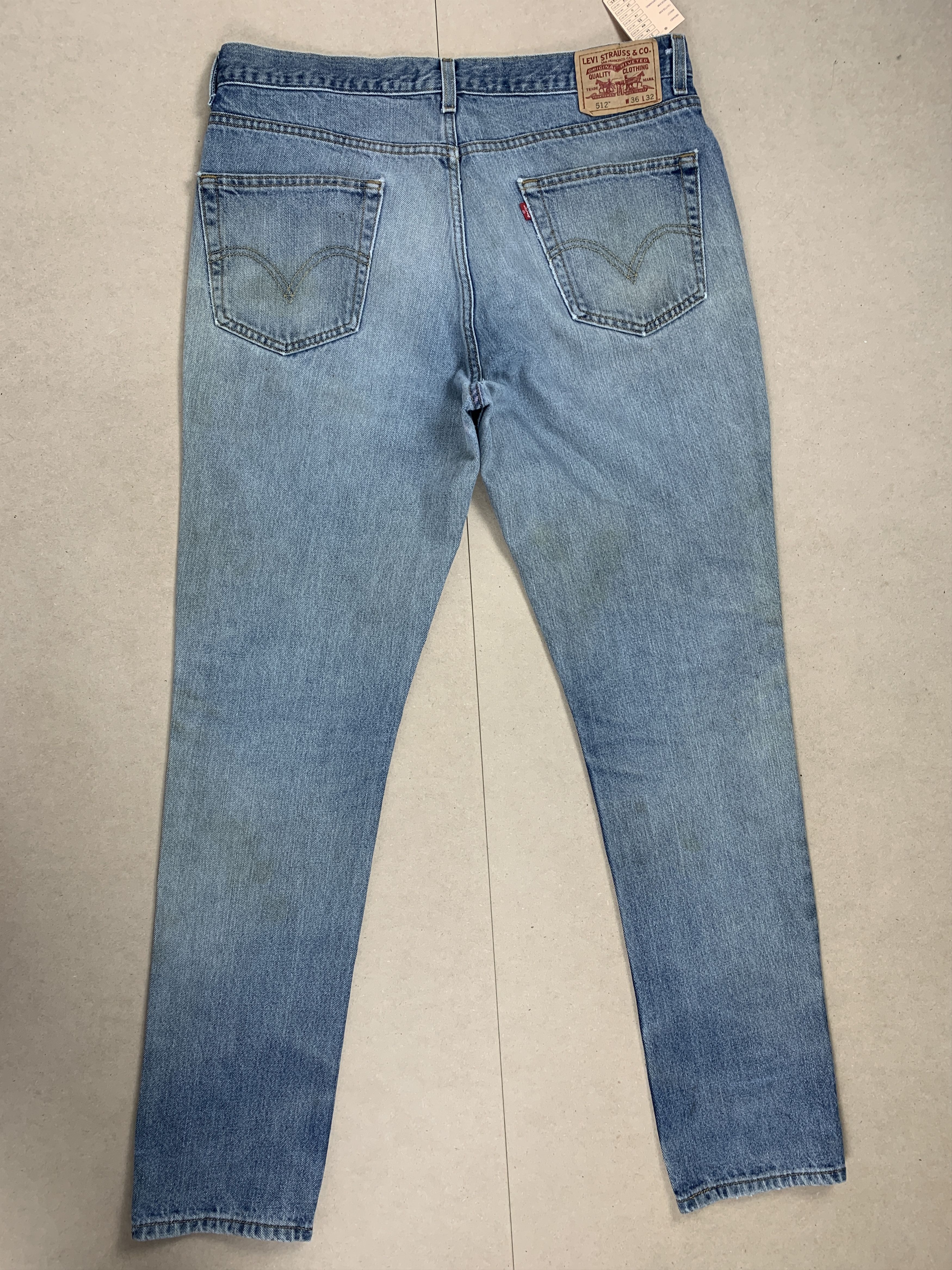 Levi's Vintage Levis 512 Slim Fit Distressed Faded Mid Wash Jeans Size US 36 / EU 52 - 9 Thumbnail