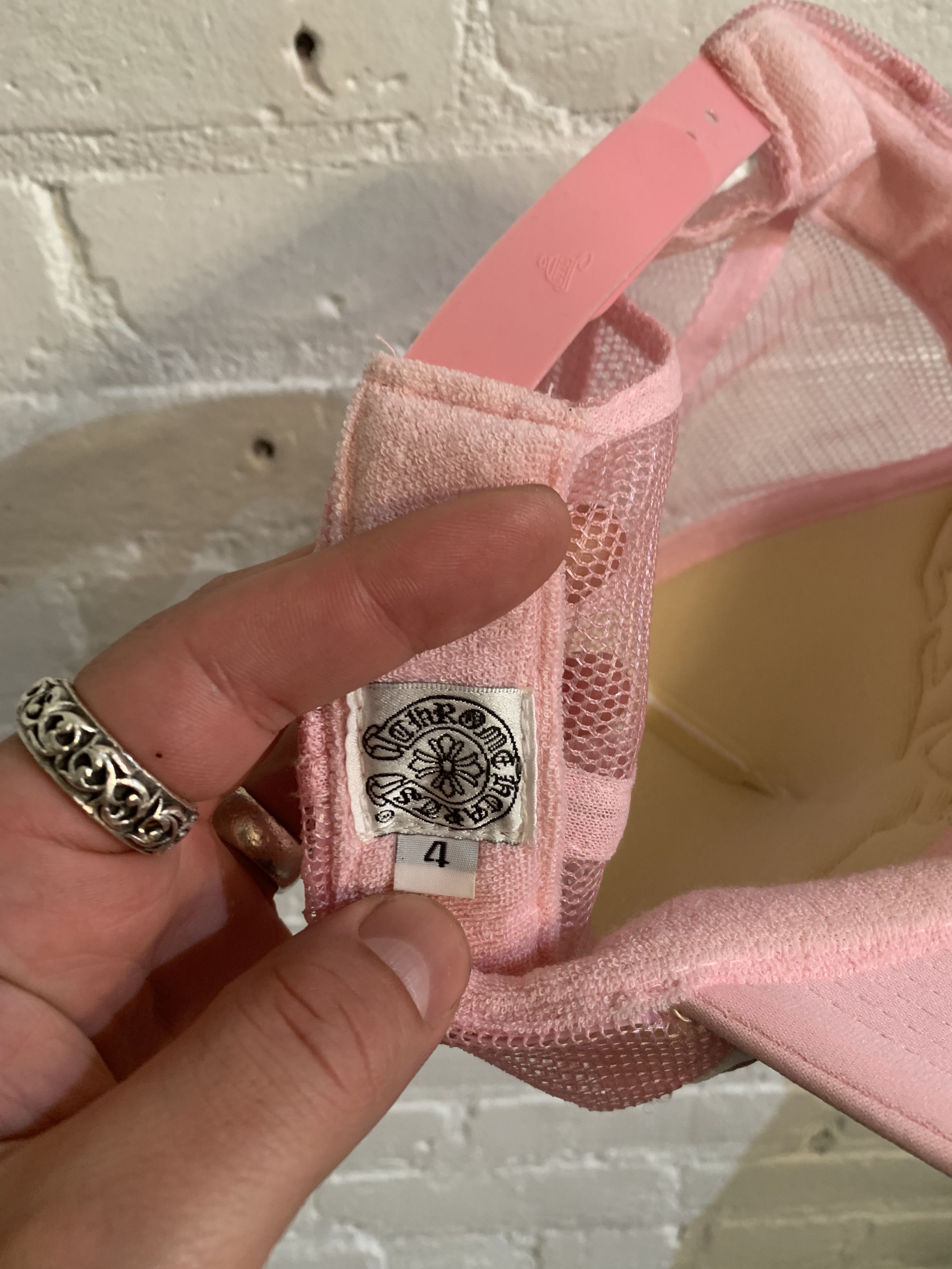 Chrome Hearts CHROME HEARTS NY PINK ON WHITE TRUCKER Size ONE SIZE - 4 Thumbnail