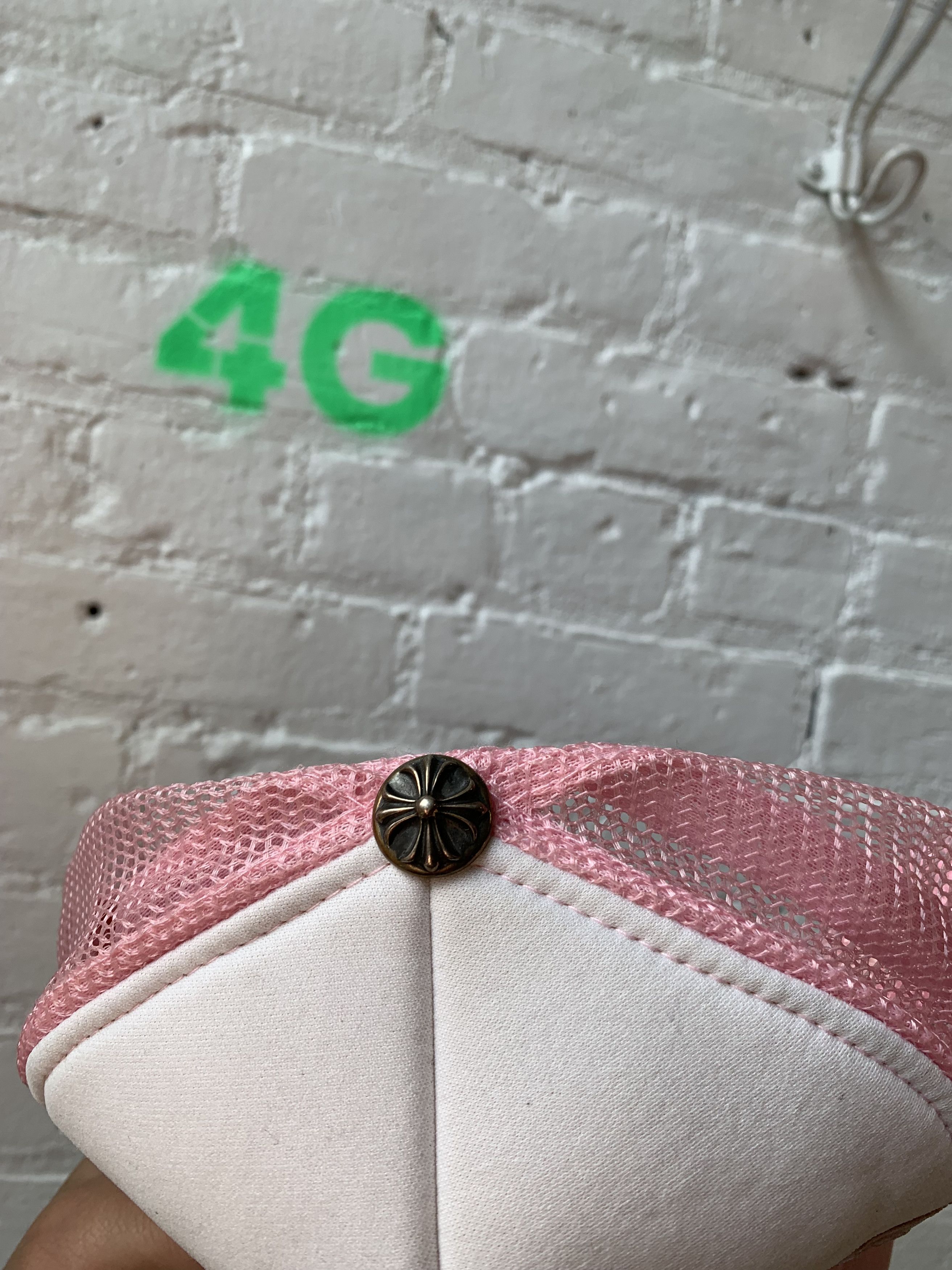 Chrome Hearts CHROME HEARTS NY PINK ON WHITE TRUCKER Size ONE SIZE - 2 Thumbnail