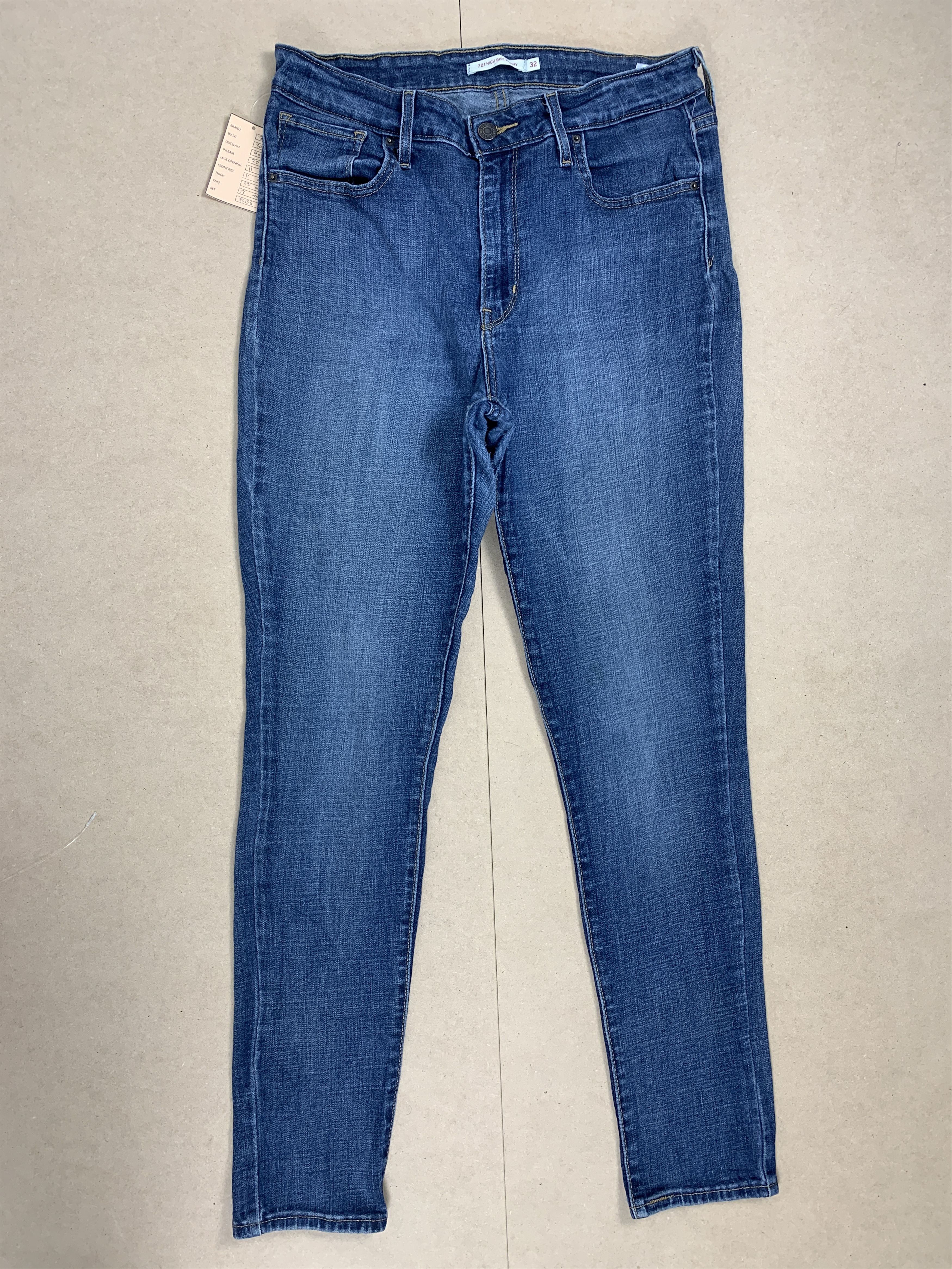 Vintage Vintage LEVI'S 721 High Rise Skinny Light Blue Jeans | Grailed