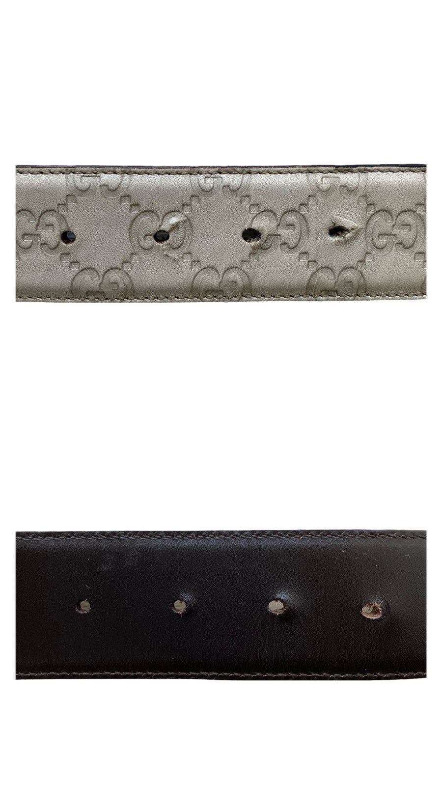Gucci GUCCI BEIGE BELT GUCCISSIMA SUPREME Gg SIGNATURE GOLD BUCKLE Size 28 - 5 Thumbnail