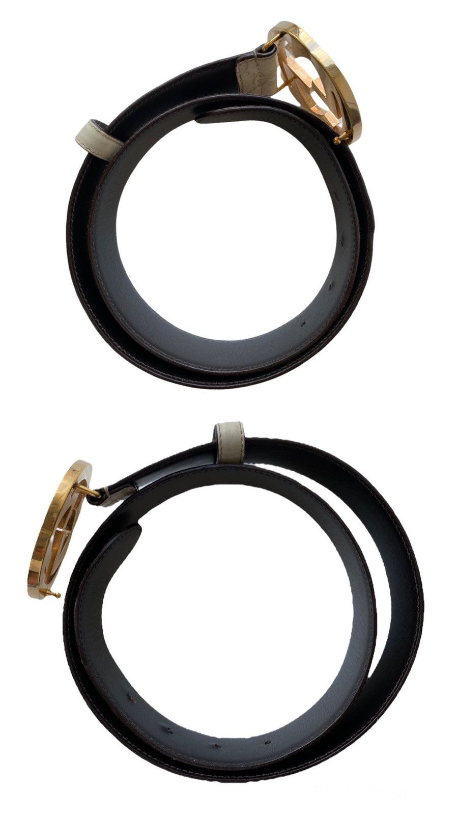 Gucci GUCCI BEIGE BELT GUCCISSIMA SUPREME Gg SIGNATURE GOLD BUCKLE Size 28 - 3 Thumbnail