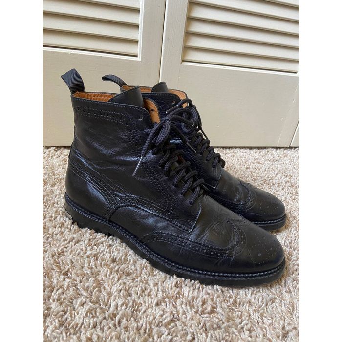 Toga Toga Virilis Lace Up Black Leather Oxford Boots High Top 43 | Grailed