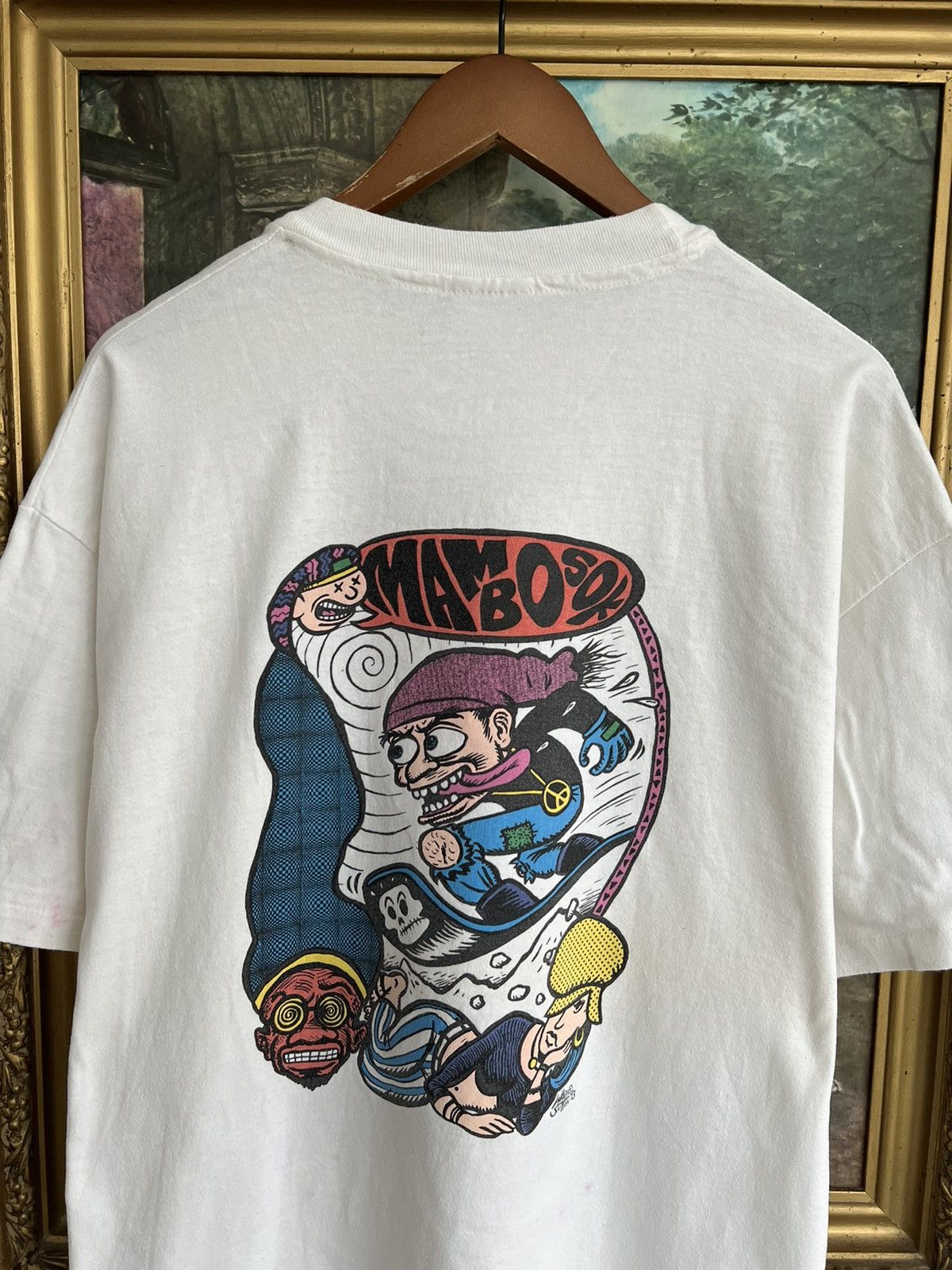 Band Tees Vintage 1993 Mambosok Surfing Snowboards White Tee Size US XL / EU 56 / 4 - 4 Thumbnail