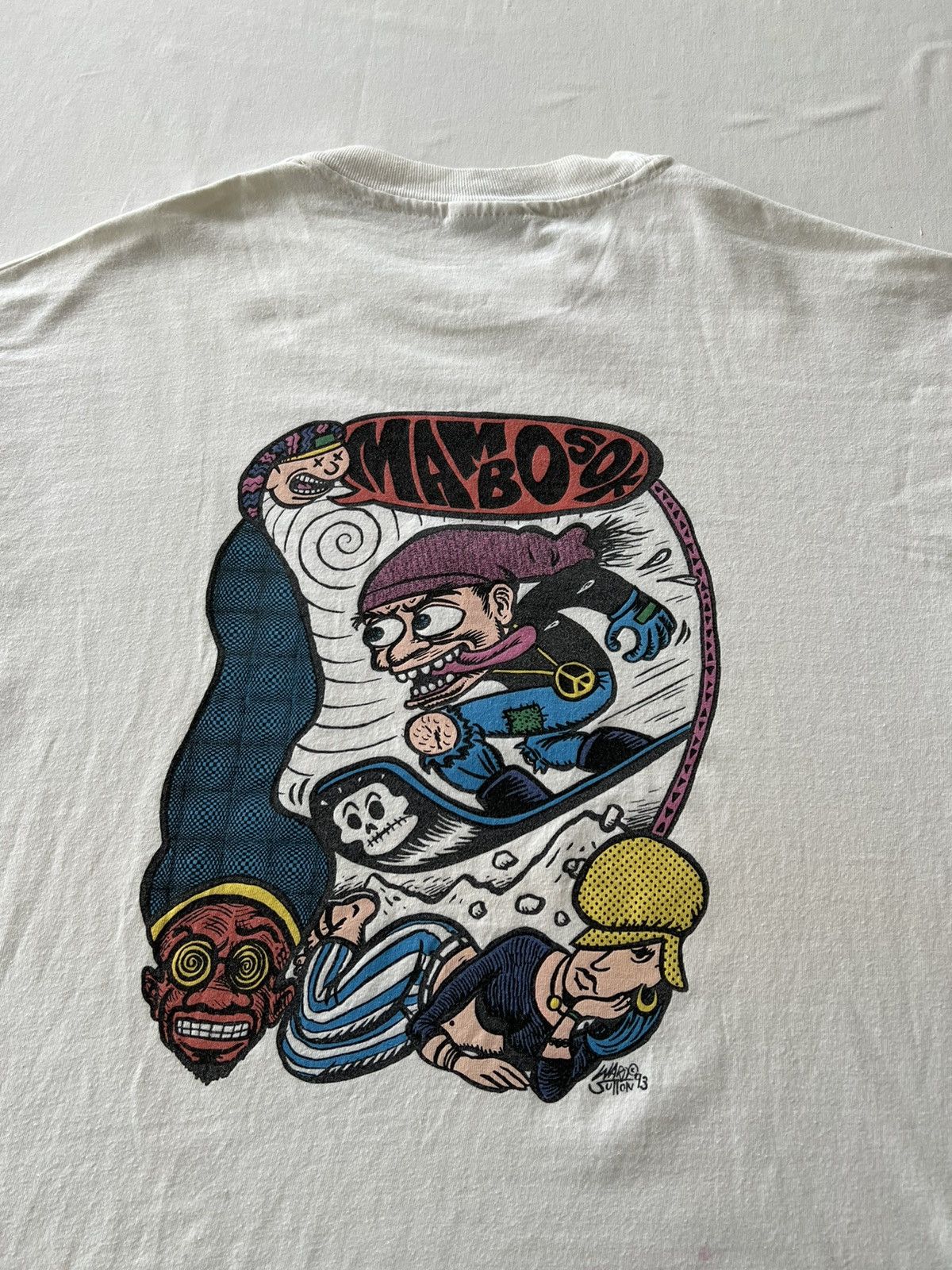 Band Tees Vintage 1993 Mambosok Surfing Snowboards White Tee Size US XL / EU 56 / 4 - 12 Thumbnail