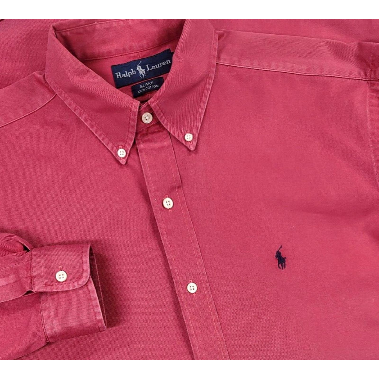 Polo Ralph Lauren 90s Ralph Lauren Polo Button Up Shirt Adult M Salmon